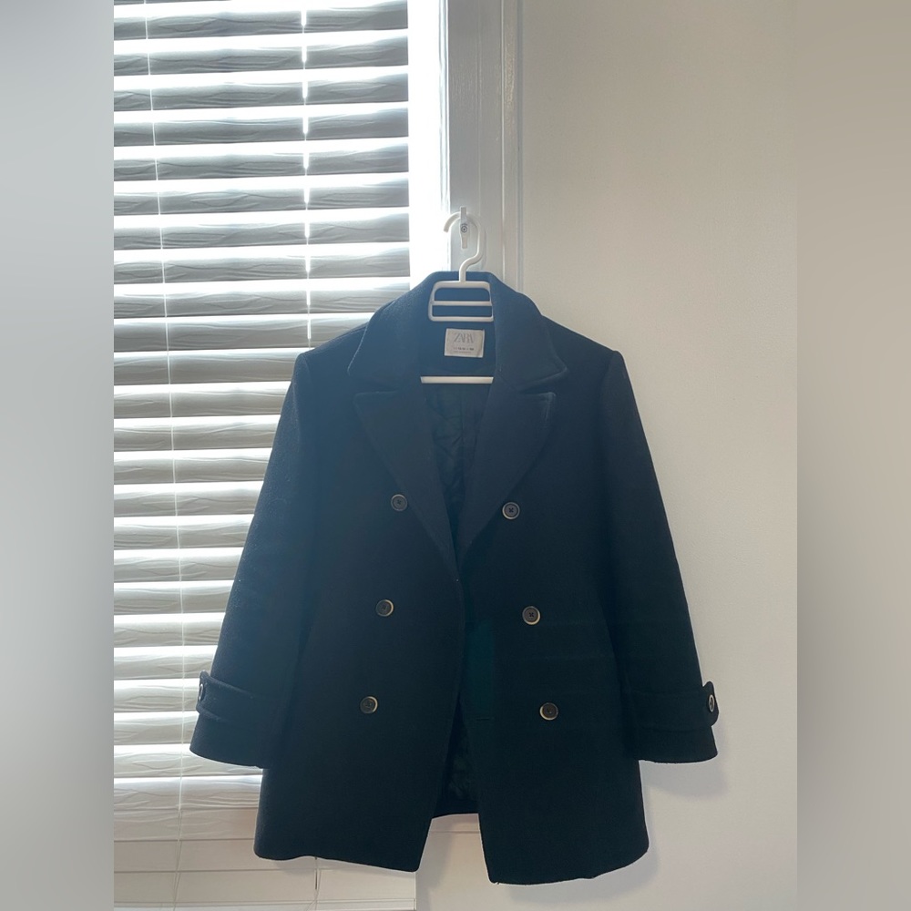 Zara kids black coat